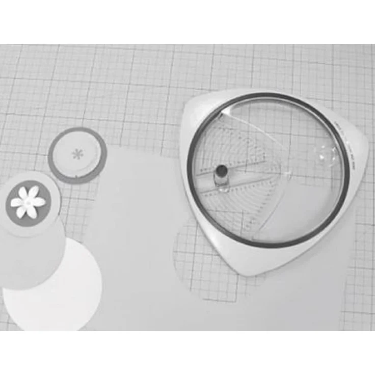 Rayher 89770000 Kreisschneider Mit 3 Ersatzklingen, Durchmesser 2, 4-15, 3Cm, 1 Stück, Metall, Weiß, Transparent, Rot, 30 X 28.5 X 4 Cm – Bild 5