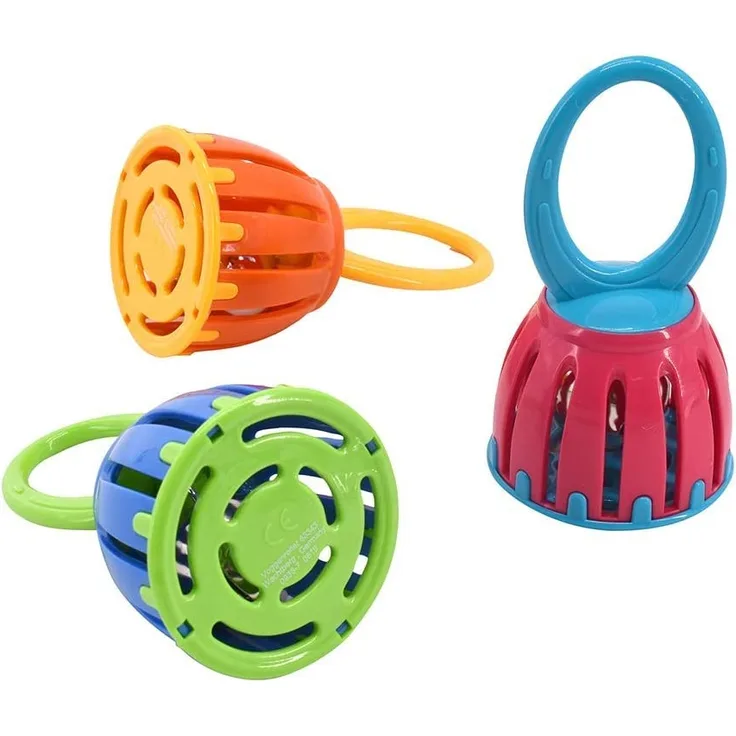 Voggenreiter Voggenreiter_0938-7 938 Musik für Kleine Baby Glöckchen Klangspielzeug Glöckchenspiel Greifling Instrument für Mädchen und Jungen (12 cm, unbedenklicher Kunststoff, 1 Stück), bunt