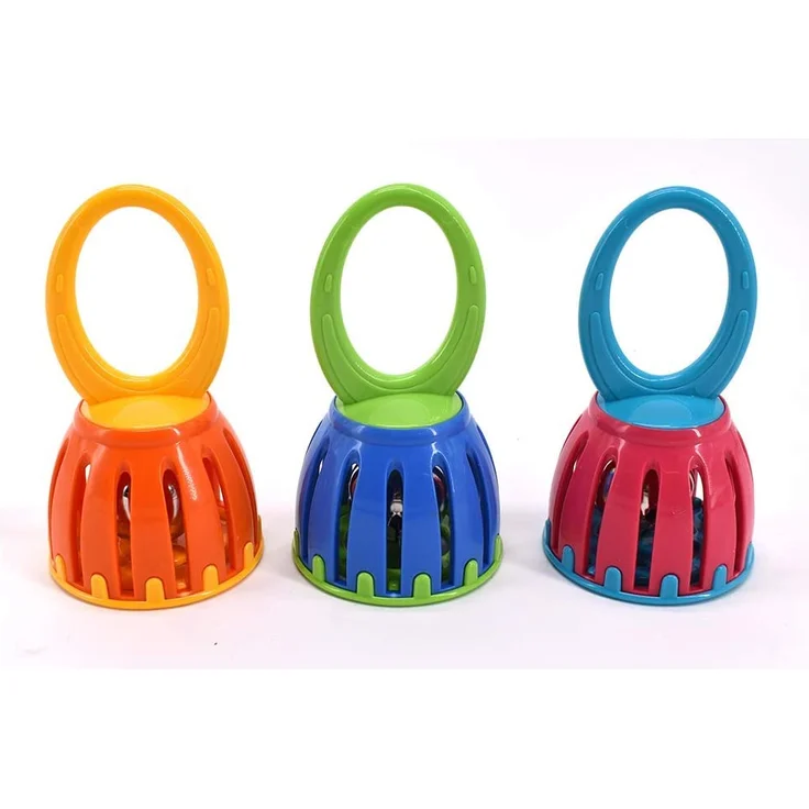 Voggenreiter Voggenreiter_0938-7 938 Musik für Kleine Baby Glöckchen Klangspielzeug Glöckchenspiel Greifling Instrument für Mädchen und Jungen (12 cm, unbedenklicher Kunststoff, 1 Stück), bunt – Bild 3