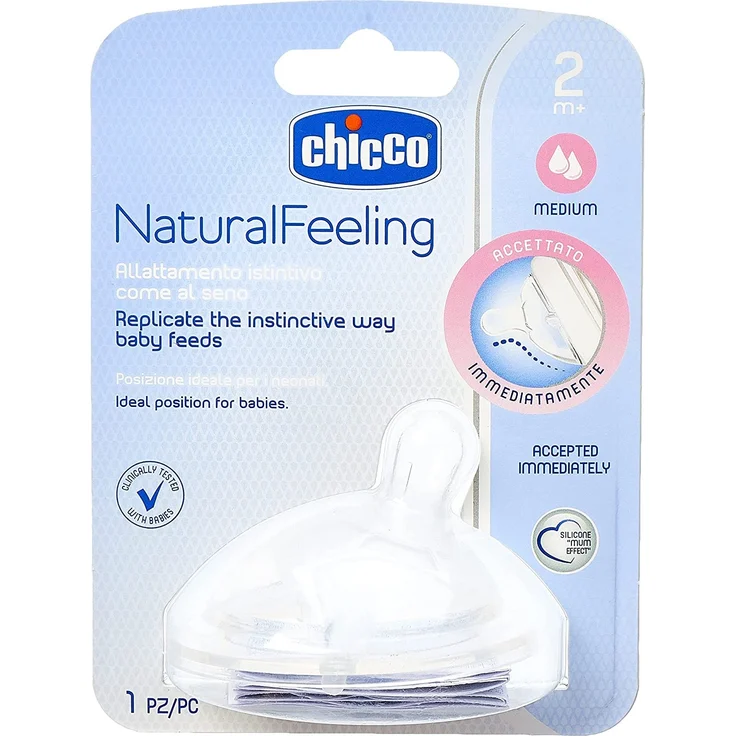 Chicco Silikonsauger Step UP New 2m+ mittlerer Saugfluss 1 Stück – Bild 1