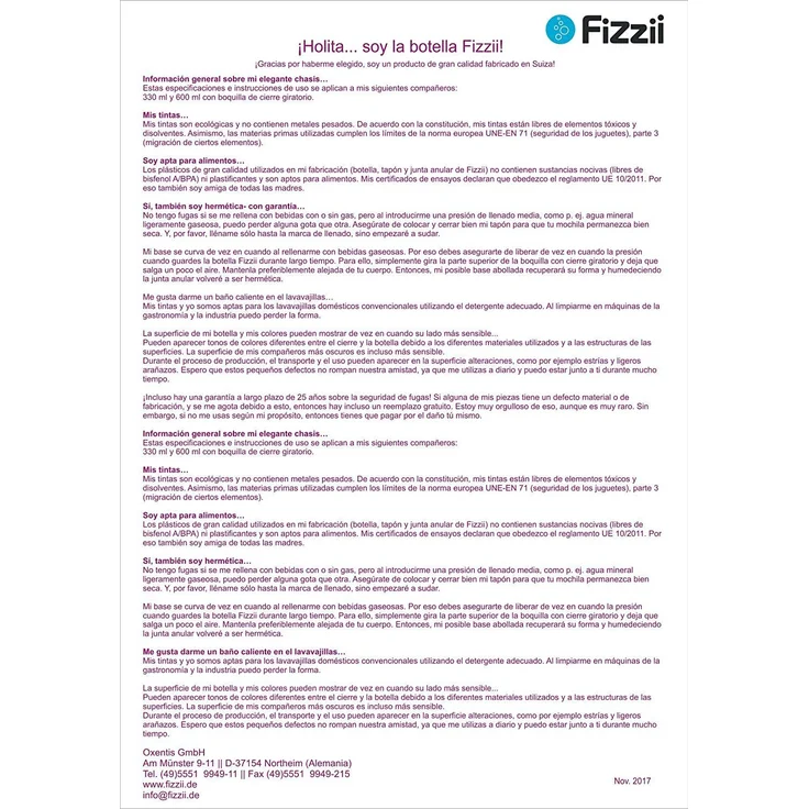 Fizzii Trinkflasche Schmetterling 600ml. auslaufsicher – Bild 7