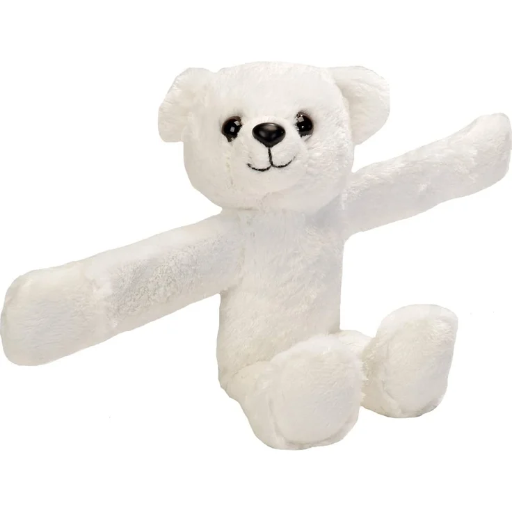 Wild Republic Huggers Schnapparmband Kuscheltier, Plüschtier, Polarbär Eisbär 20 cm – Bild 1