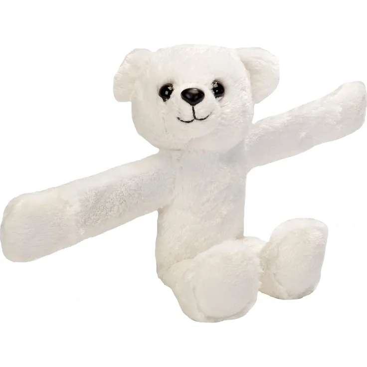 Wild Republic Huggers Schnapparmband Kuscheltier, Plüschtier, Polarbär Eisbär 20 cm