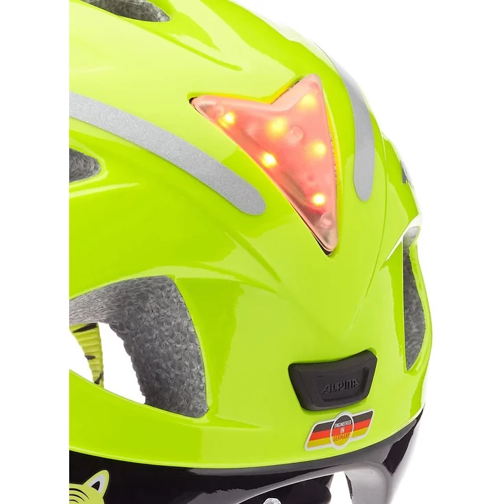 Alpina Kids Ximo Flash Be Visible Reflection, Größe 49 - 54 cm - Fahrradhelm, Farbe Gelb – Bild 5