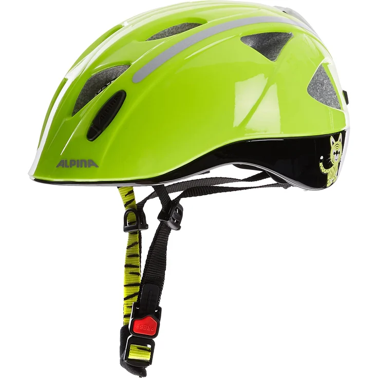 Alpina Kids Ximo Flash Be Visible Reflection, Größe 49 - 54 cm - Fahrradhelm, Farbe Gelb – Bild 10