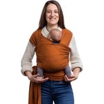 CuddleBug Tragetuch Baby Neugeborene - Elastisches Babytrage Neugeborene ab Geburt & Kleinkinder bis 16Kg - Einfach zu binden (Braun/Brown)
