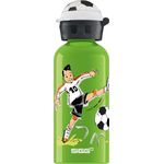 SIGG Footballcamp Kinder Trinkflasche (0.4 L), schadstofffreie Kinderflasche mit auslaufsicherem Deckel, federleichte Trinkflasche aus Aluminium