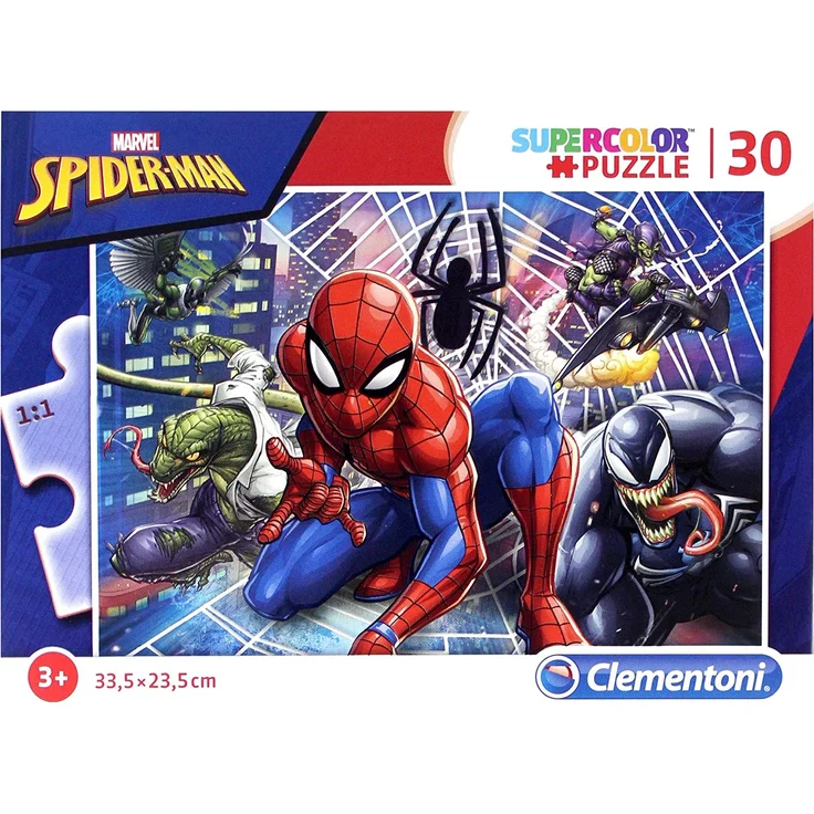 Clementoni 20250 Clementoni-20250-Supercolor Puzzle-Spiderman-30 Teile, Mehrfarben – Bild 4