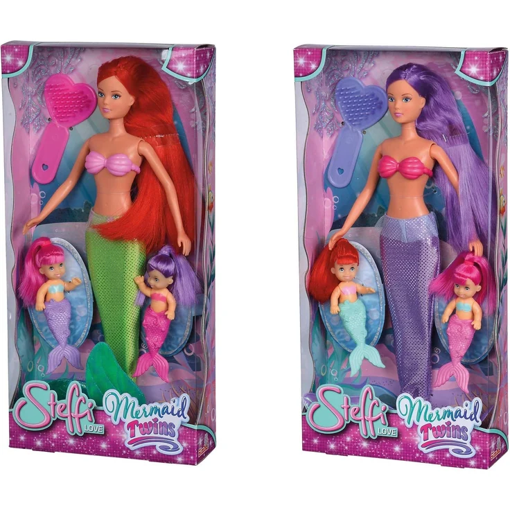 Simba 105734162 - Steffi Love Mermaid Twins / zwei Varianten / Steffi als Meerjungfrau / mit zwei Baby Meerjungfrauen / Ankleidepuppe / 29cm, für Kinder ab 3 Jahren – Bild 3