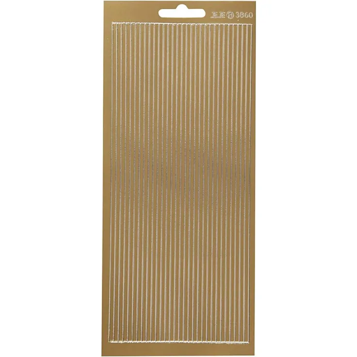 Sticker, Blatt 10x23 cm, Gold, Bordüren, 1Bl.
