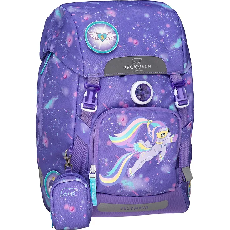 Beckmann Schulrucksack-Set 4tlg. Cubo - Motiv: Super Pony, 24 cm, 22 Liter, 0,94 kg - Farbe: lila