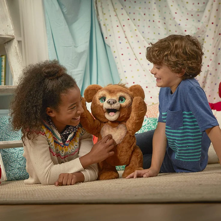 Hasbro FurReal Friends 'Cubby', Knuddelbär, interaktives Plüschtier, ab 4 Jahren, braun – Bild 17
