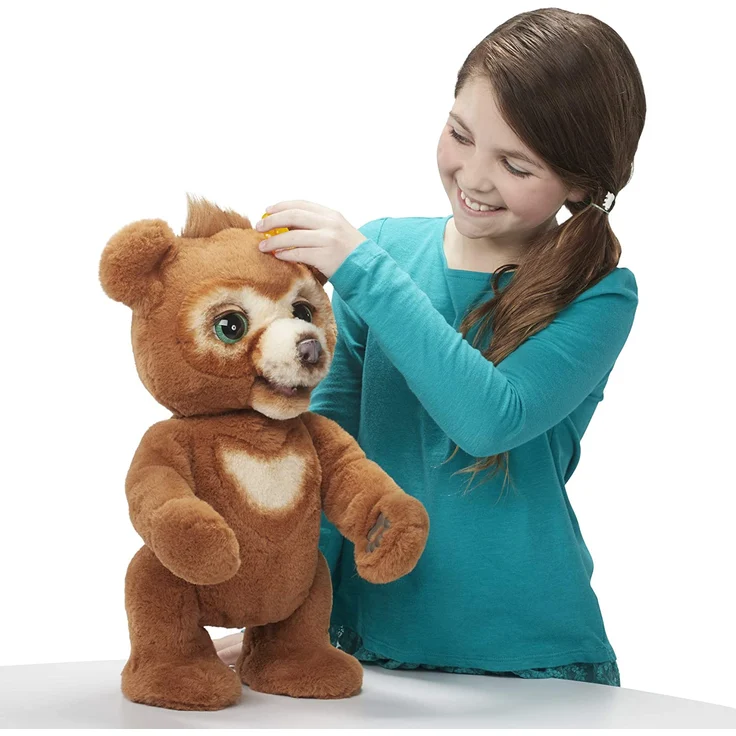 Hasbro FurReal Friends 'Cubby', Knuddelbär, interaktives Plüschtier, ab 4 Jahren, braun – Bild 6