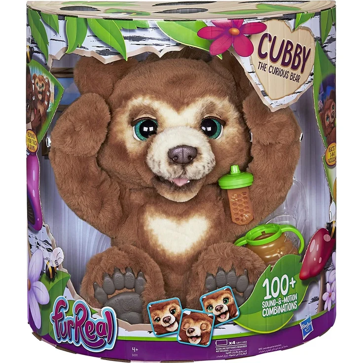 Hasbro FurReal Friends 'Cubby', Knuddelbär, interaktives Plüschtier, ab 4 Jahren, braun – Bild 4