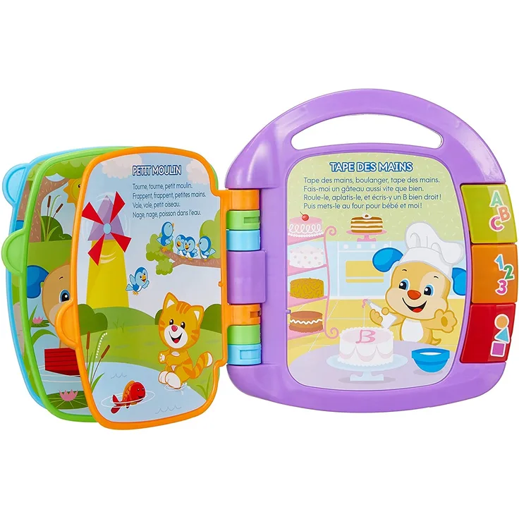 Fisher-Price CDH39 Interaktive Buch, Abzählreime, Babyspielzeug