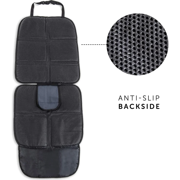 Hauck Sit on Me Deluxe Autositzschoner Kindersitzunterlage, ISOFIX geeignete Unterlage für Autositze, Reboarder und Babyschalen, grau, 47 x 121 cm – Bild 4