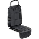 Hauck Sit on Me Deluxe Autositzschoner Kindersitzunterlage, ISOFIX geeignete Unterlage für Autositze, Reboarder und Babyschalen, grau, 47 x 121 cm