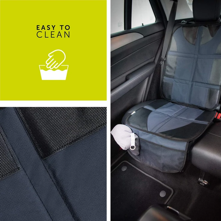 Hauck Sit on Me Deluxe Autositzschoner Kindersitzunterlage, ISOFIX geeignete Unterlage für Autositze, Reboarder und Babyschalen, grau, 47 x 121 cm – Bild 6