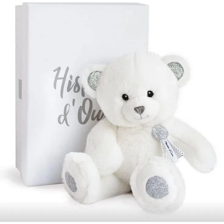 Glücksbringer Bär, weiss 24cm
