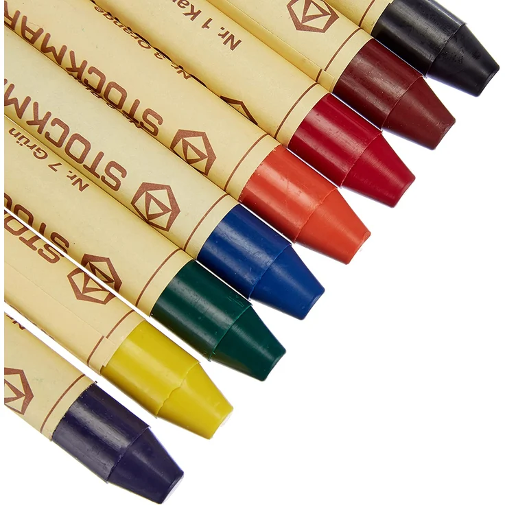 Stockmar 31000 Wachsmal-Stifte mit reinem Bienenwachs, 8 leuchtende Farben, inkl. Schaber, verpackt im praktischen Blechetui, ideal zum Malen für Kinder. (8 Stück) 1er Pack – Bild 3