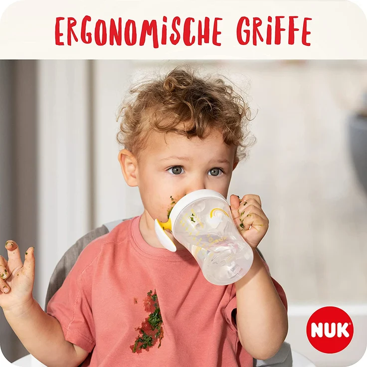 NUK Trainer Cup 230ml weiche Trinktülle, auslaufsicher ab 6 Monaten rosa – Bild 3