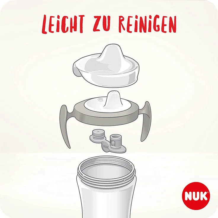 NUK Trainer Cup 230ml weiche Trinktülle, auslaufsicher ab 6 Monaten rosa – Bild 5