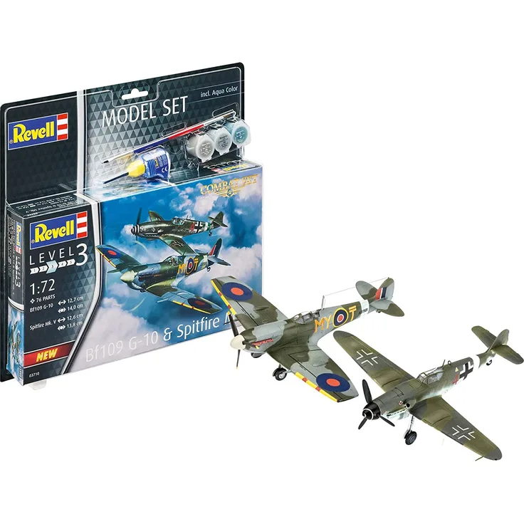 1:72 Model Set Combat Set Bf109G-10 & Spitfire Mk
