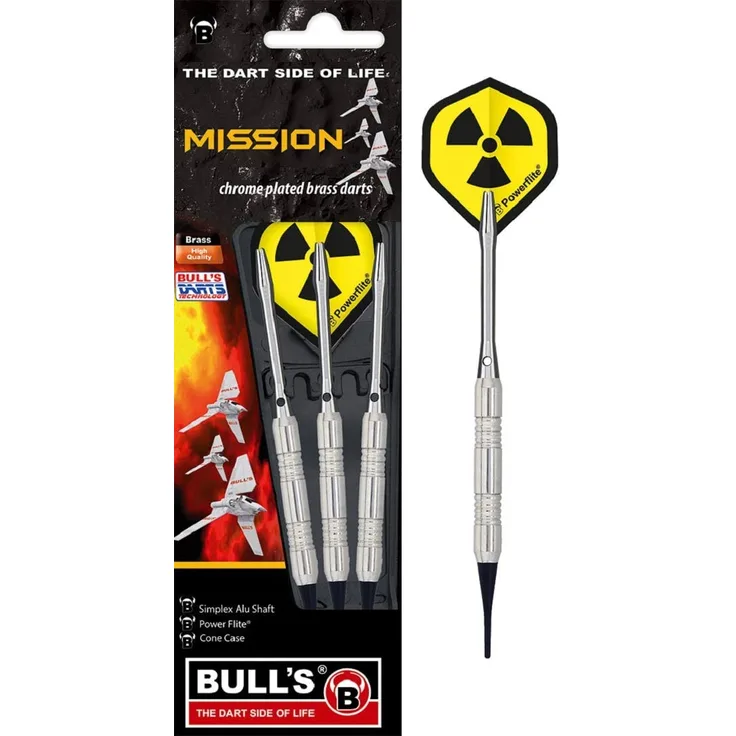 BULL'S Mission Soft Dart 18g, Silber