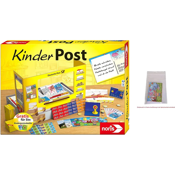 Noris 606011619AMA Kinderpost und Kinderpostzubehör, das beliebte Rollenspiel inkl. Nachfüllset, bereits in der Packung enthalten, für Kinder ab 4 Jahren