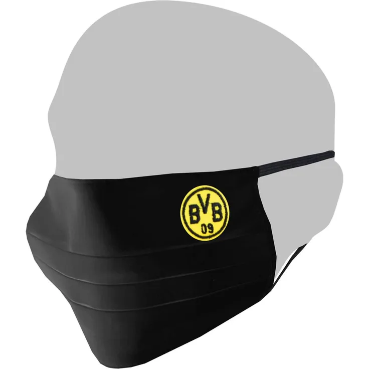 Borussia Dortmund BVB 09 - Mundschutz, Maske schwarz