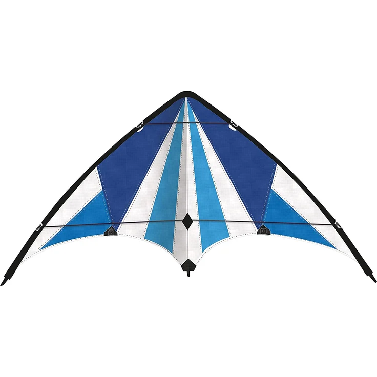 Paul Günther 1083 - Sportlenkdrachen Blue Loop 130, Drachen für Anfänger, Segel aus reißfestem Ripstop-Polyester, robuste Fiberglasstäbe, mit Lenkrollen und Schnur, ca. 130 x 69 cm groß – Bild 1