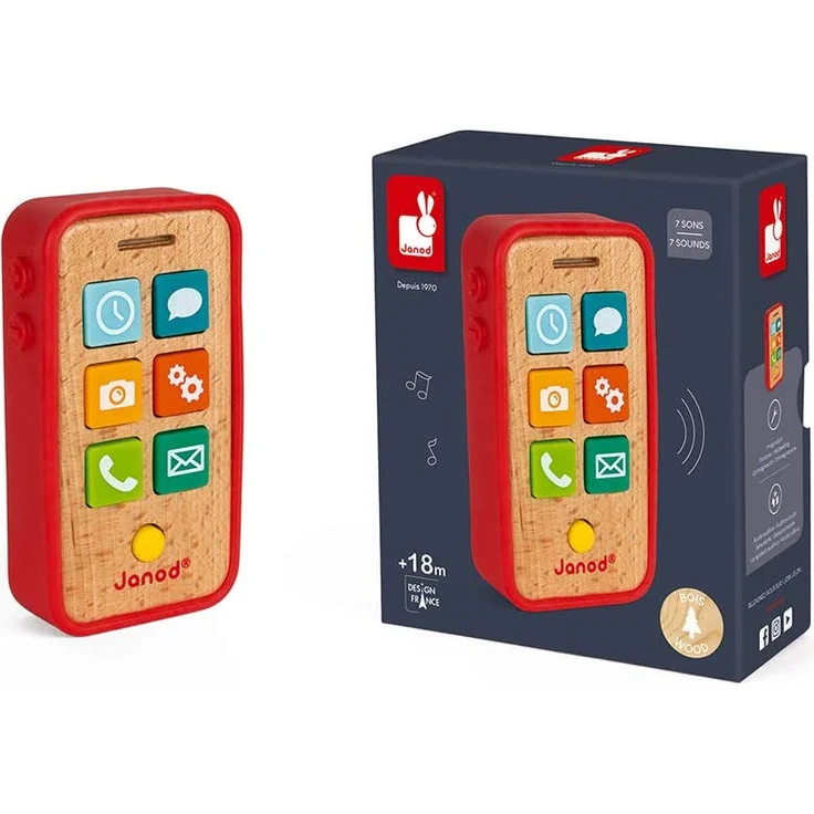 Janod Handy Mit Ton Rot – Bild 2