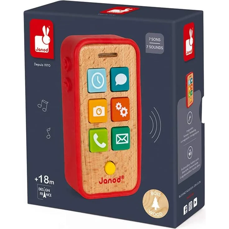 Janod Handy Mit Ton Rot – Bild 8
