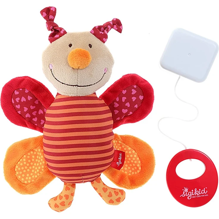 sigikid, Mädchen und Jungen, Spieluhr, Stofftier Schmetterling, Rot/Orange, 40318 – Bild 6