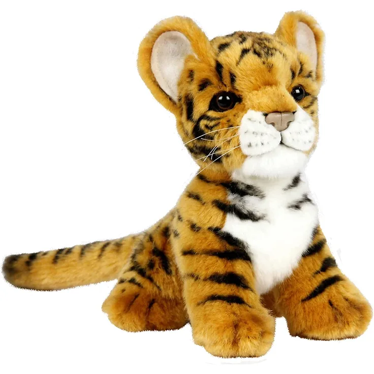 HANSA – Plüsch Tiger braun Baby sitzend 18 cmH (ersetzt 3421)