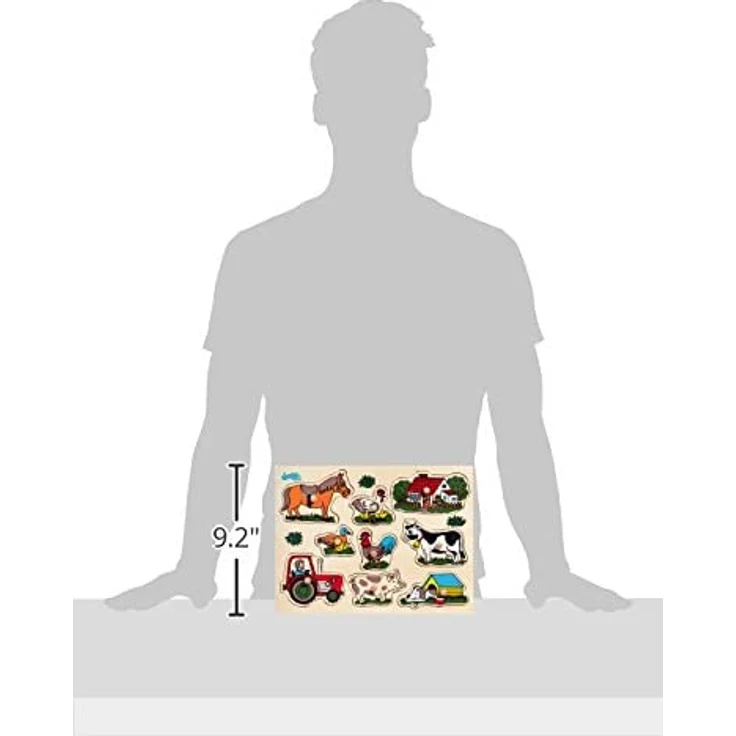 small foot 1767 Setzpuzzle Bauerei aud Holz, mit vielen Motiven vom Bauernhof und in bunten Farben, ab 3 Jahren – Bild 4