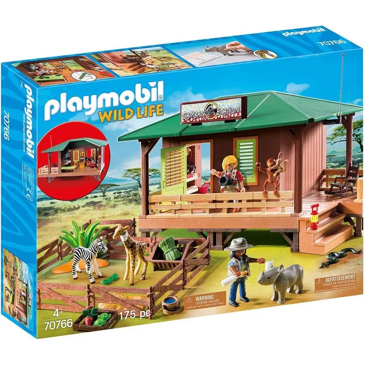 PLAYMOBIL Wild Life 70766 'Rangerstation mit Tieraufzucht', 175 Teile, ab 4 Jahren