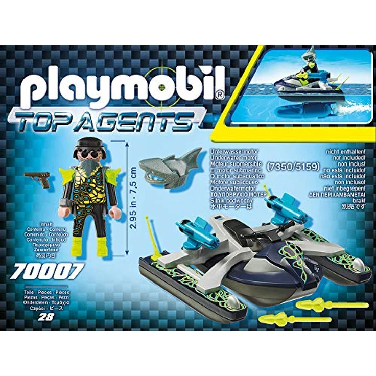 PLAYMOBIL 70007 Top Agents Team S.H.A.R.K. Rocket Rafter, bunt – Bild 3