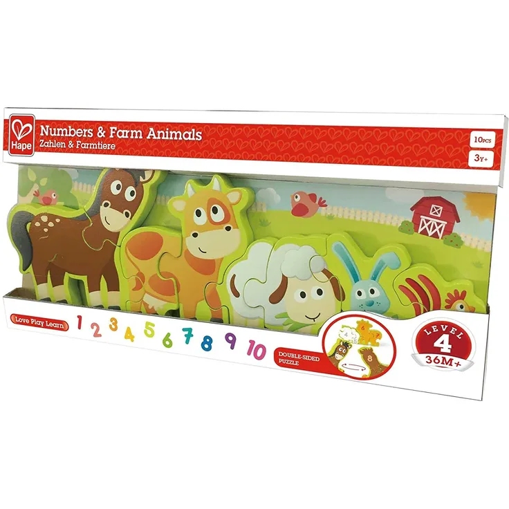 Puzzle Zahlen & Farmtiere