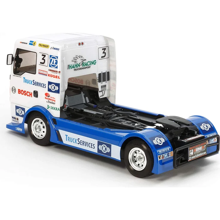 TAMIYA 58632 - 1:14 RC Team Hahn Racing MAN TGS TT-01E, ferngesteuertes Auto/ Fahrzeug, Modellbau, Bausatz, Hobby, Basteln, Modell, Zusammenbauen – Bild 4