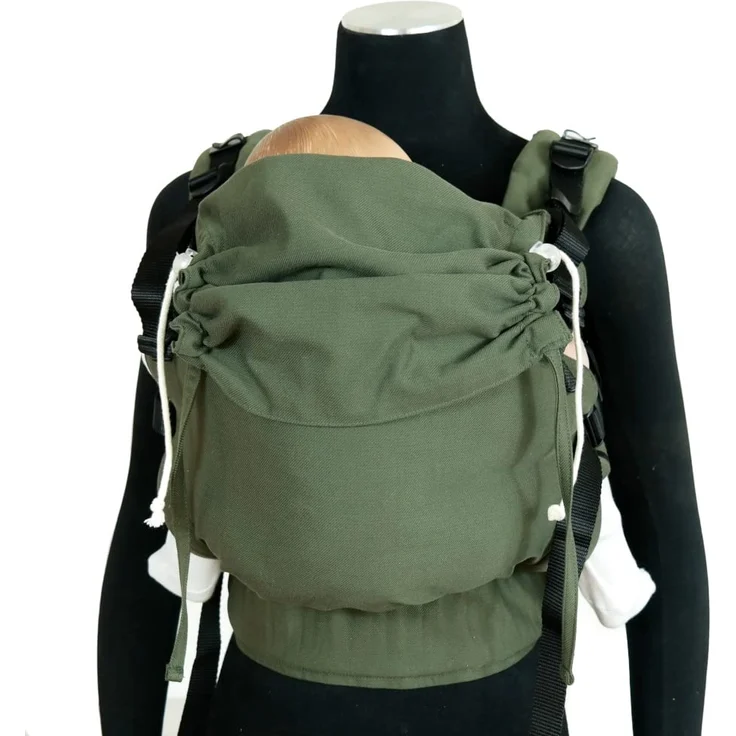Didymos DidyFix Babytrage - Fullbuckle Tragehilfe in Olive - für Neugeborene ab Geburt von 50-86 cm - ergonomische Sitzhaltung - Bauchtrage - Hüfttrage - Rückentrage – Bild 2