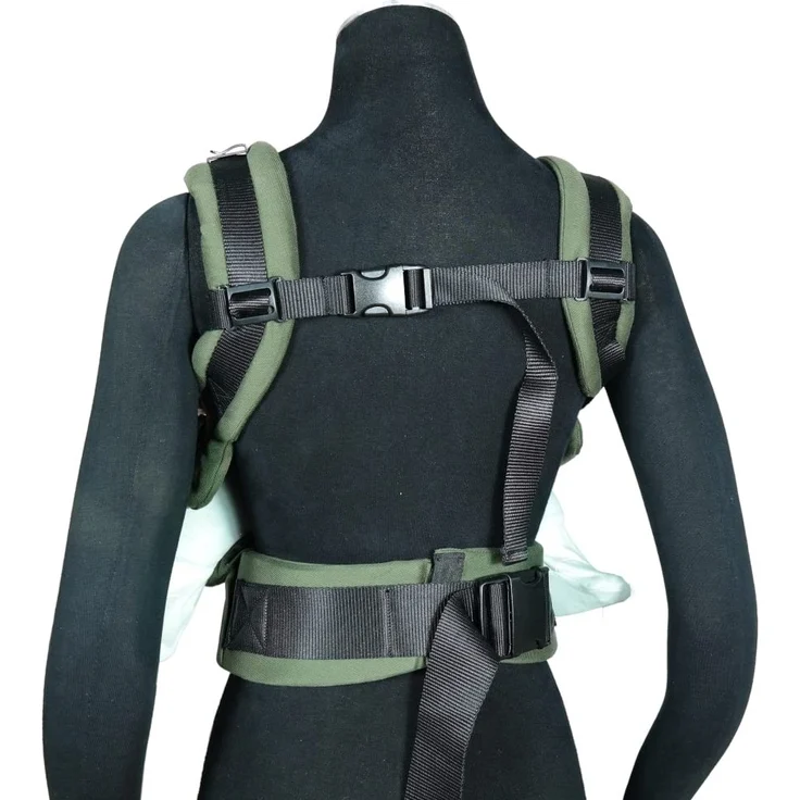 Didymos DidyFix Babytrage - Fullbuckle Tragehilfe in Olive - für Neugeborene ab Geburt von 50-86 cm - ergonomische Sitzhaltung - Bauchtrage - Hüfttrage - Rückentrage – Bild 3