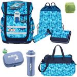 McNeill Schulranzen Jungen 1. Klasse 9-tlg. Set Ergo Complete Race Renn-Auto mit Sporttasche