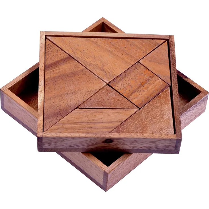 Tangram "Quadrat" - Legespiel - Knobelspiel mit 7 Bausteinen aus Holz
