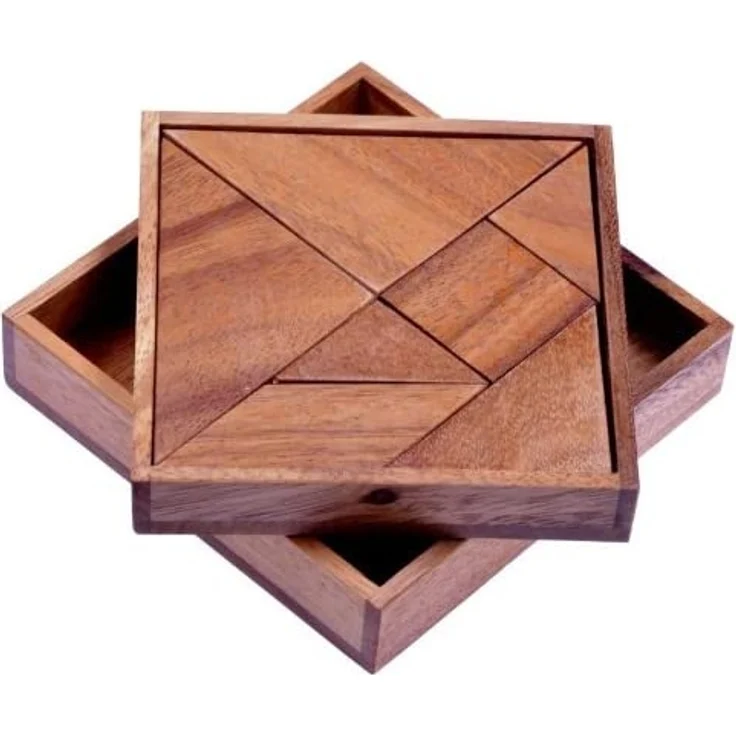 Tangram "Quadrat" - Legespiel - Knobelspiel mit 7 Bausteinen aus Holz – Bild 2