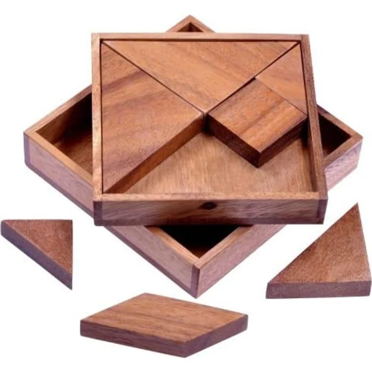 Tangram "Quadrat" - Legespiel - Knobelspiel mit 7 Bausteinen aus Holz – Bild 3