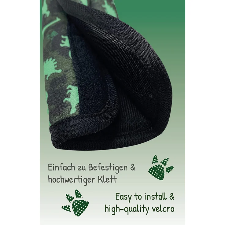 HECKBO® 1x Auto Gurtschutz Sicherheitsgurt Schulterpolster Gurtschoner Schulterkissen Autositze Fahrrad Fahrradsitz Gurtpolster für Kinder Jungen/Jungs mit Dino Dinosaurier - Preisvergleich – Bild 4