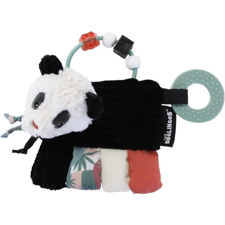 Les Déglingos Spiel- und Lernspielzeug Rototos der Panda, weicher Stoff, Plüsch, geeignet ab der Geburt