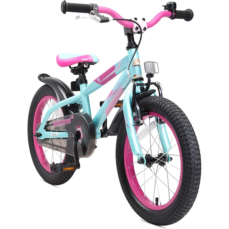 Bikestar Mountain Kinderfahrrad 16 Zoll - Berry Türkis