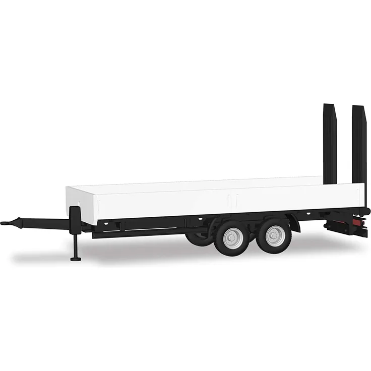 Herpa LKW Tieflade-Tandemanh. weiß